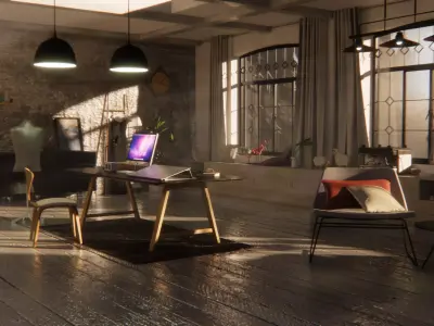 Living room interior 3D model
