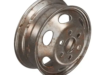 Rusty Truck Rim 3D model