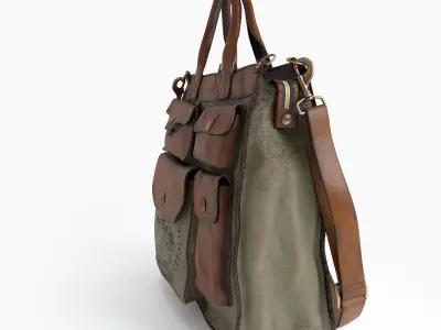 The Campomaggi Large Fabric Shopper Bag  3D model