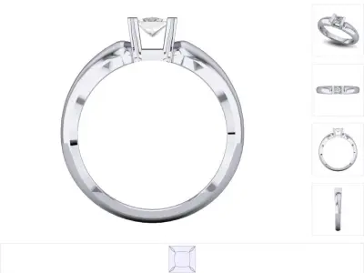 Women ring 3dm stl render detail 3D print model 15