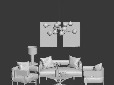 Living Set 01  3D model