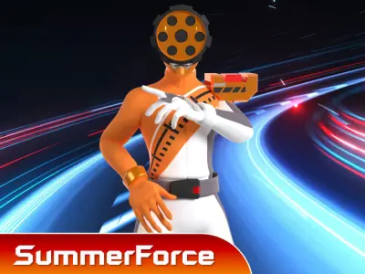 Boon Orange - Boonboomger Low-poly 3D model