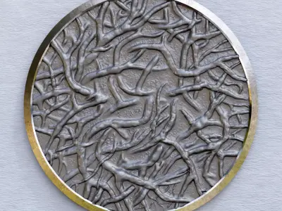 Tree Root Relief Wall Sculpture  3D print model