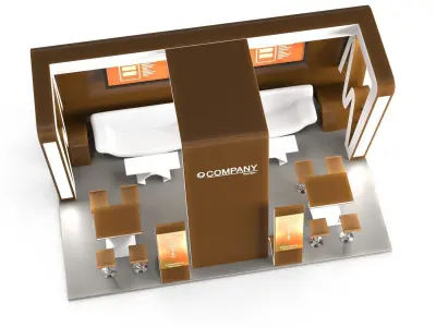 Exhibition Stand 6 Low-poly 3D model