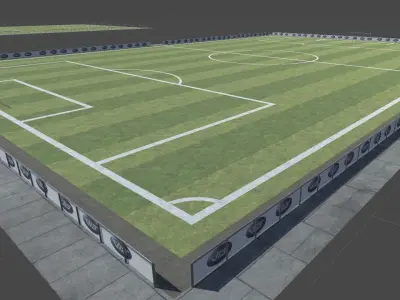 Football Fields Low-poly 3D model