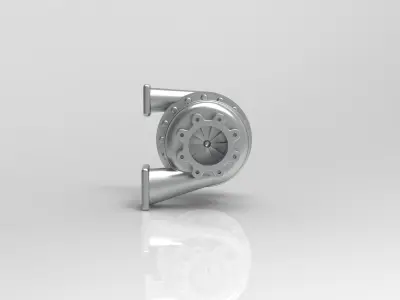 Turbocharger turbo 3D print model 3D print model