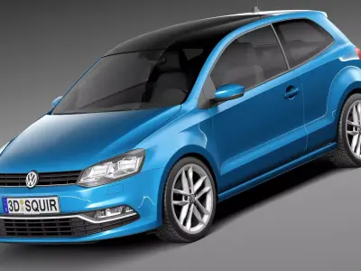 Volkswagen Polo 3door 2015 3D model