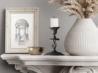 Decorative set 03 3D model 4