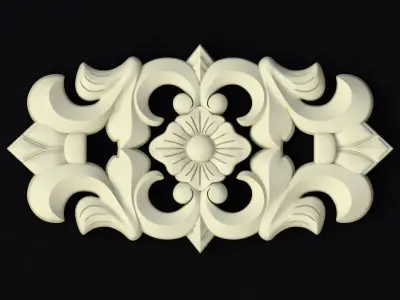 Central decor ornament for furniture 3D model 766