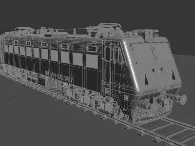 Locomotive Engine -WAP 4 Low-poly 3D model