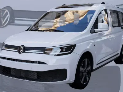 Caddy 2021 High Quality Best 3D model Exterior Interior 3D model