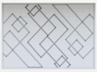 Wall 3D panel 06 3D model