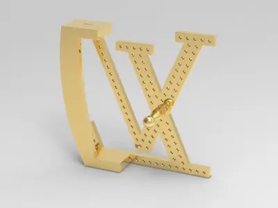 Lv logo diamond belt 3D print model