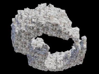 Love Hills heart shape terrain landscape with snow and ice 3D model