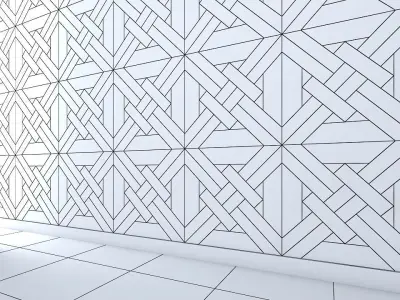 3d wall panel Low-poly 3D model 17