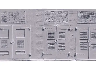 Electrical station with graffiti scan 29 Low-poly 3D model