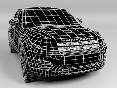 RANGE ROVER EVOQUE LOWPOLY Low-poly 3D model