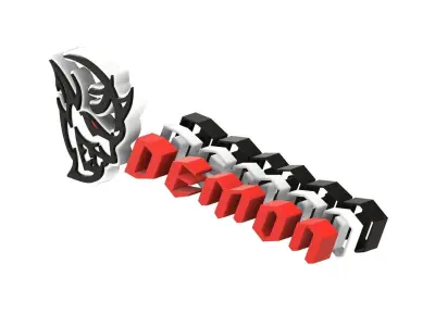 Dodge SRT Demon Big Logo for LED 3D print model