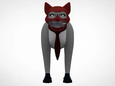 TF2 Spy Cat Low-poly 3D model