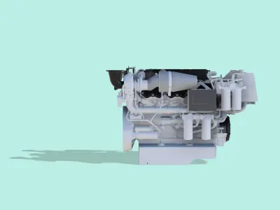 C32 MARINE DIESEL ENGINE CAT 3D print model