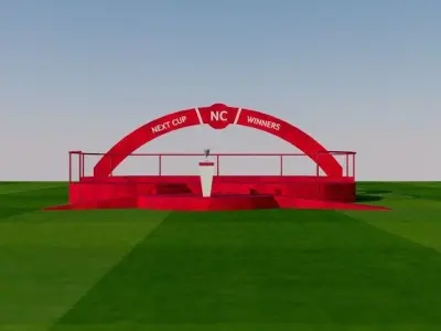 Winner sport podium Low-poly 3D model