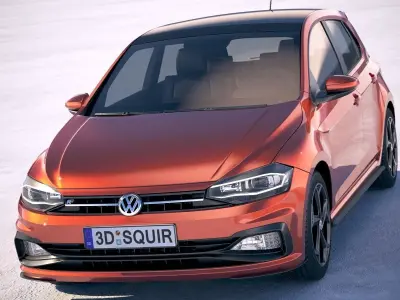 Volkswagen Polo R-line 2018 3D model