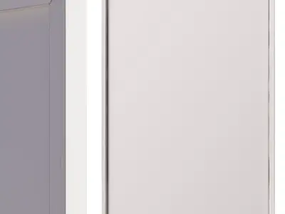 3D Texture White Wall Decor 3D model