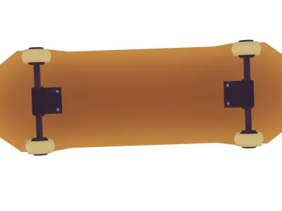 Skateboard - Hand Painted 3D model
