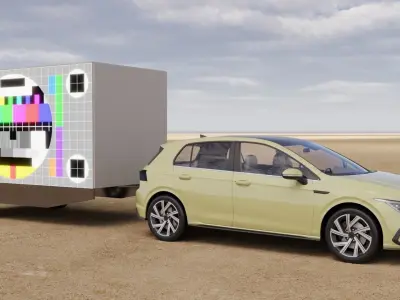 Advertising Led Screen Car Back 3D model