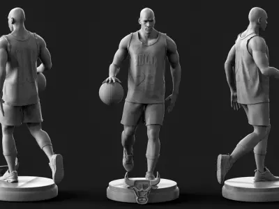  Micheal Jordan 3D Printable 2 3D print model