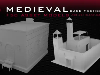  Medieval asset Low-poly 3D model