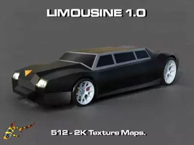 LIMOUSINE  Low-poly 3D model