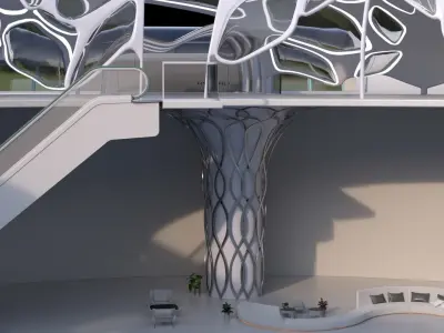 Hyperloop Concept Station 3D model