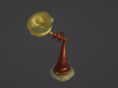 Blender Trumpet Chimney Fantasy Architecture Industrial Low-poly 3D model