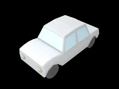 Cartoon Car v2 002 Low-poly 3D model
