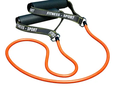 Expander orange and resistance rope 3D model