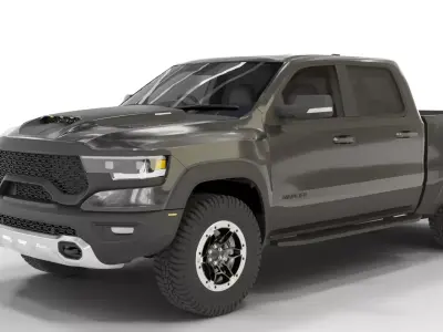 Modern Off-Road Pickup Truck - Blender with rig 3D model