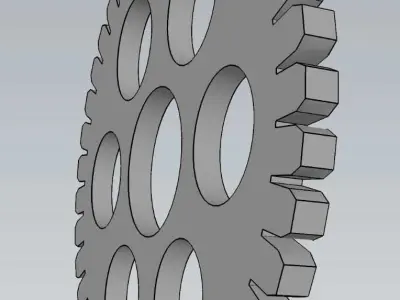 Mechanical Gear Wheel For Engineering Work 3D model