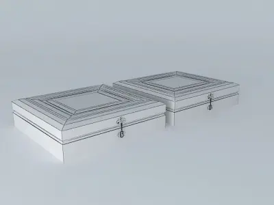 Wood carved box for decoration Free 3D model