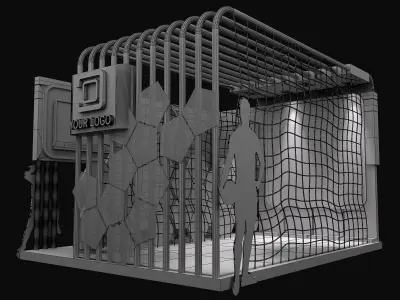 Booth Exhibition Stand a101 3D model