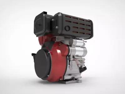 motor diesel portable 3D model