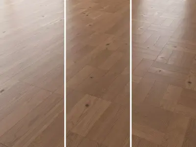 Parquet Oak Nut Brushed set 3 3D model