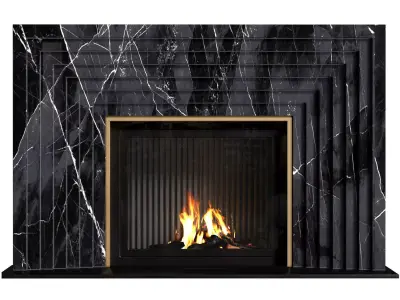 Marble Fireplace modern ArtDeco 3D model