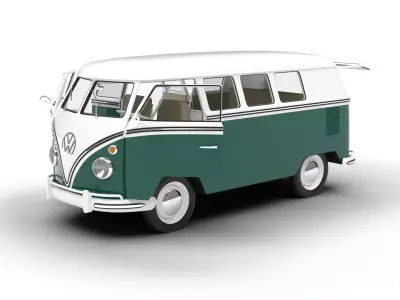 Volkswagen T1 Combi 1950 HQ 3d model 3D model