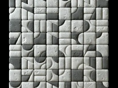 Panel stone smooth clear facture n1 3D model