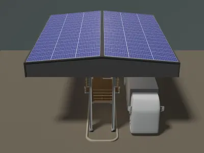 Solar checkpoint station 24i12 3D model