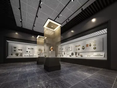 museum Low-poly 3D model