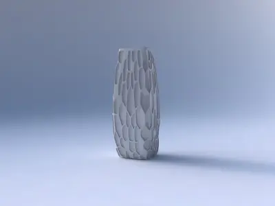 Vase arc rectangle with organic dents 3D print model