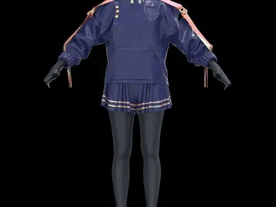 Women sportswear package 6 3D model