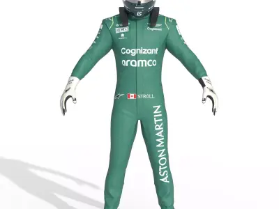 F1 Aston Martin Suit 2023 3D model